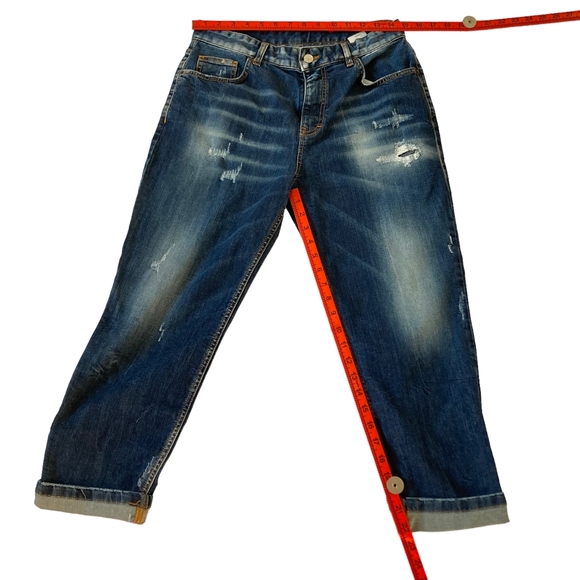 Preloved Made in Italy Men's Blue Denim Distressed Jeans - Size 42, Authentic - Picture 4 of 17